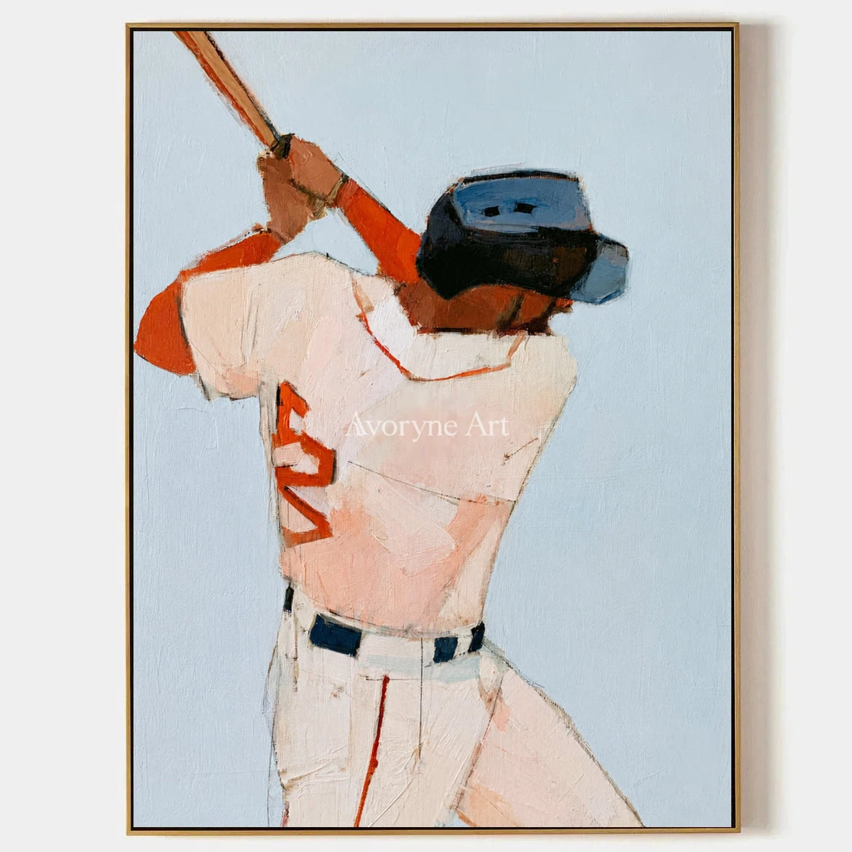 Ivory Amber Reverie: Baseball Figure Art — primary