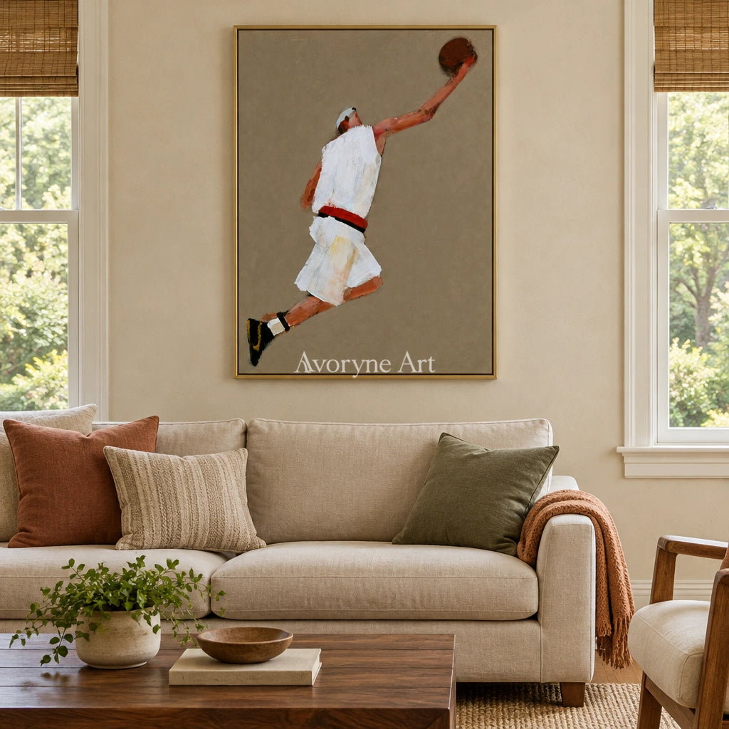 Ivory Gentle Memory: Basketball Figure Art — living gold