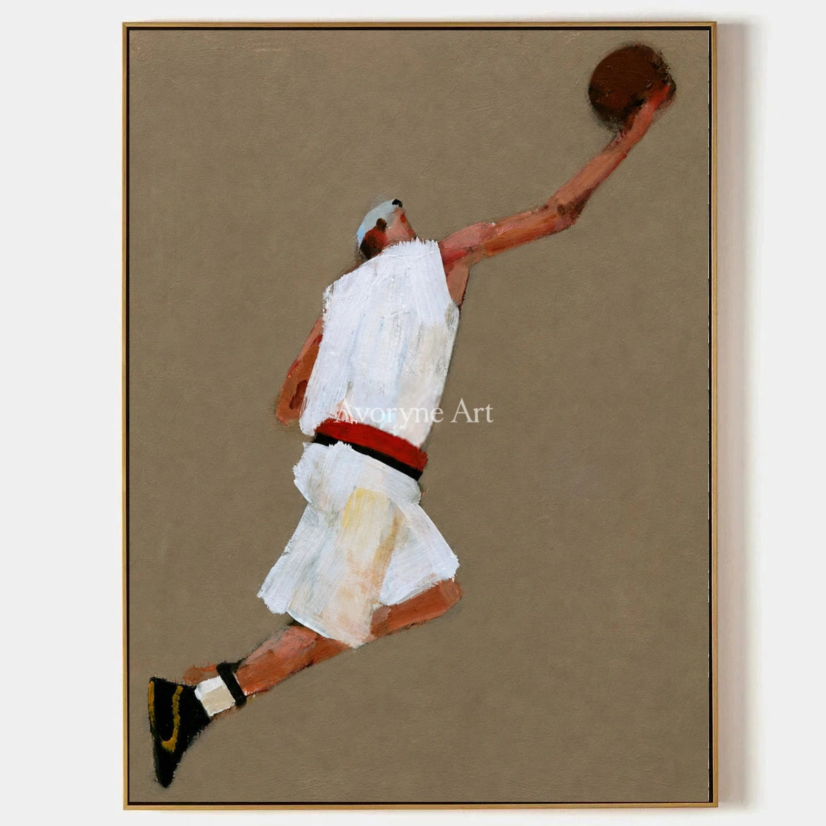 Ivory Gentle Memory: Basketball Figure Art — primary