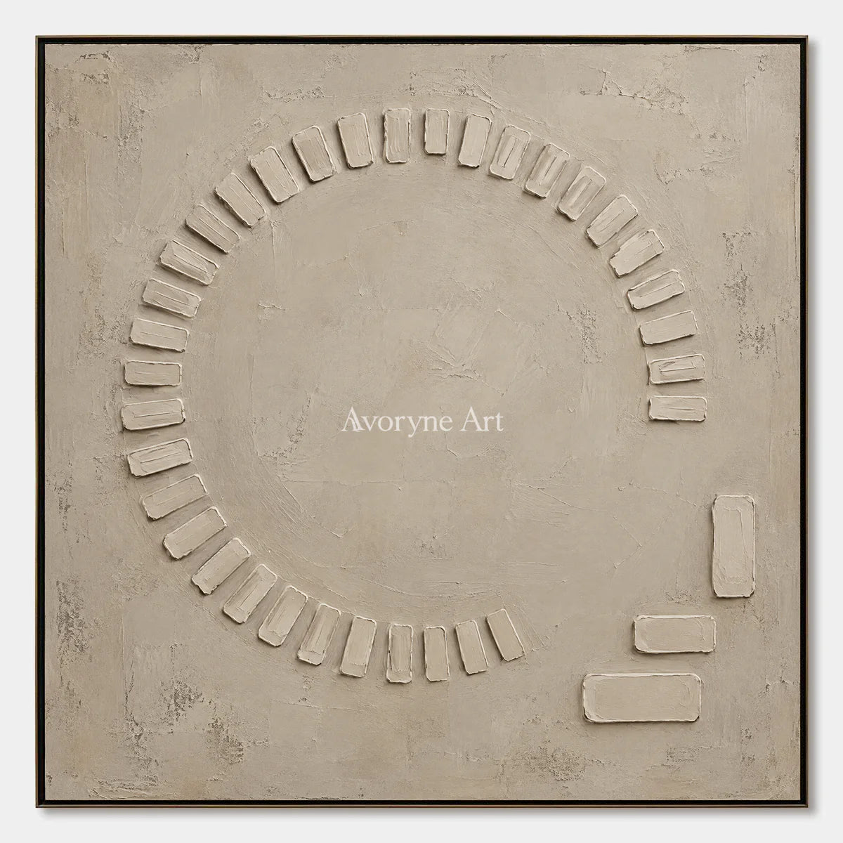 Open Assembly: Beige Textured Abstract Wall Art — primary
