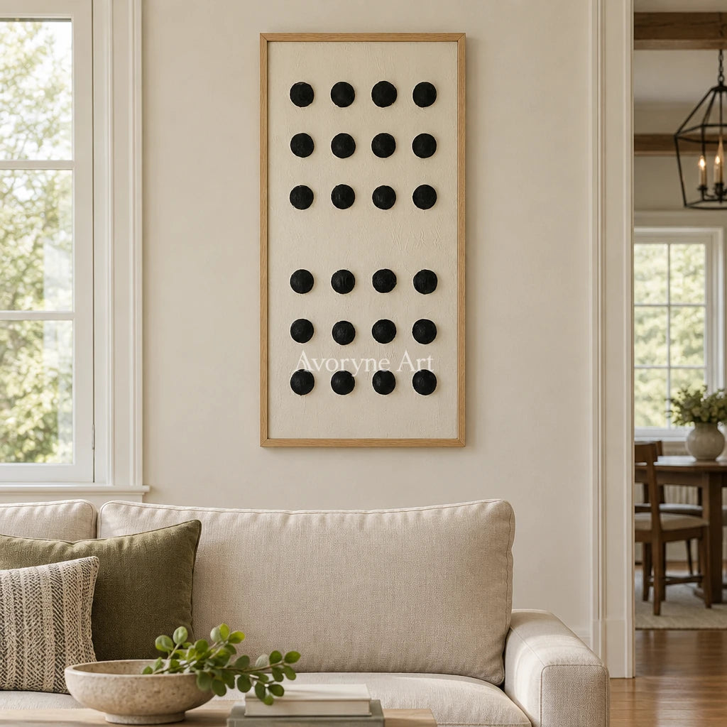 Aster Lyric: Black Dot Relief — villa wood
