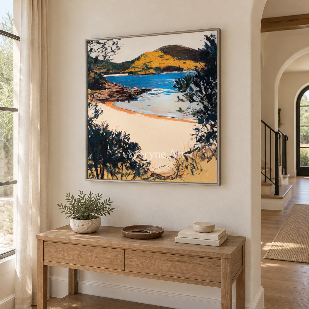 Ivory Gentle Current: Blue Coastal Cove — entry silver