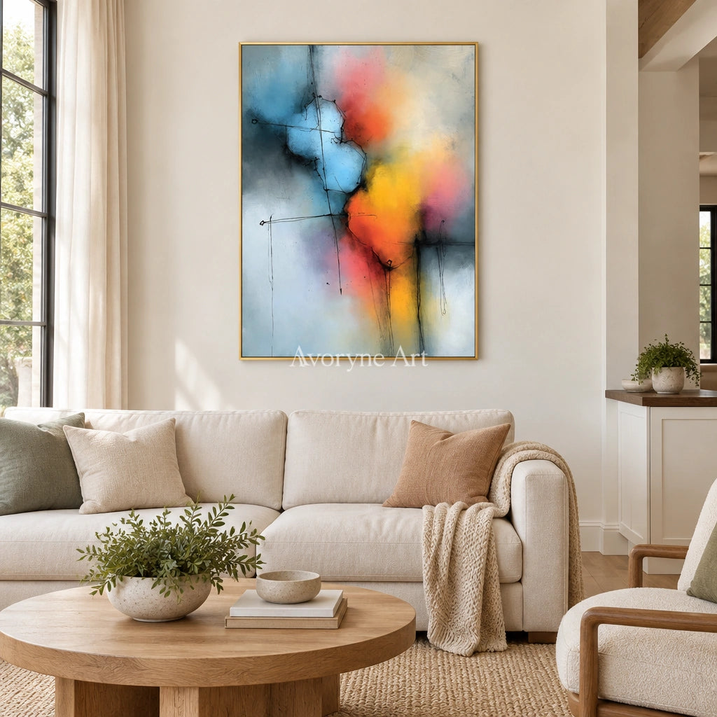 Ivory Tender Prelude: Blue Color Burst Art — living gold