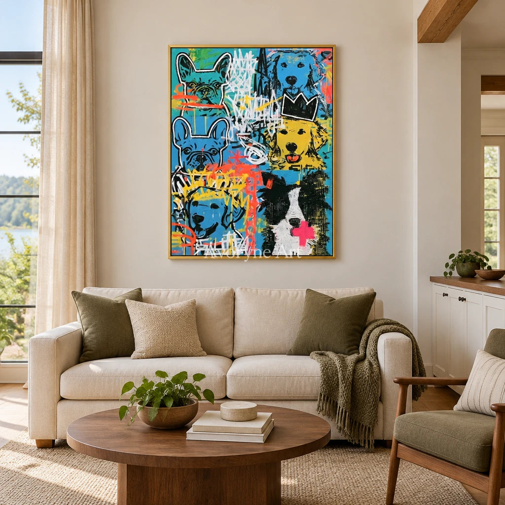 Ivory Amber Light: Blue Dog Graffiti — living gold