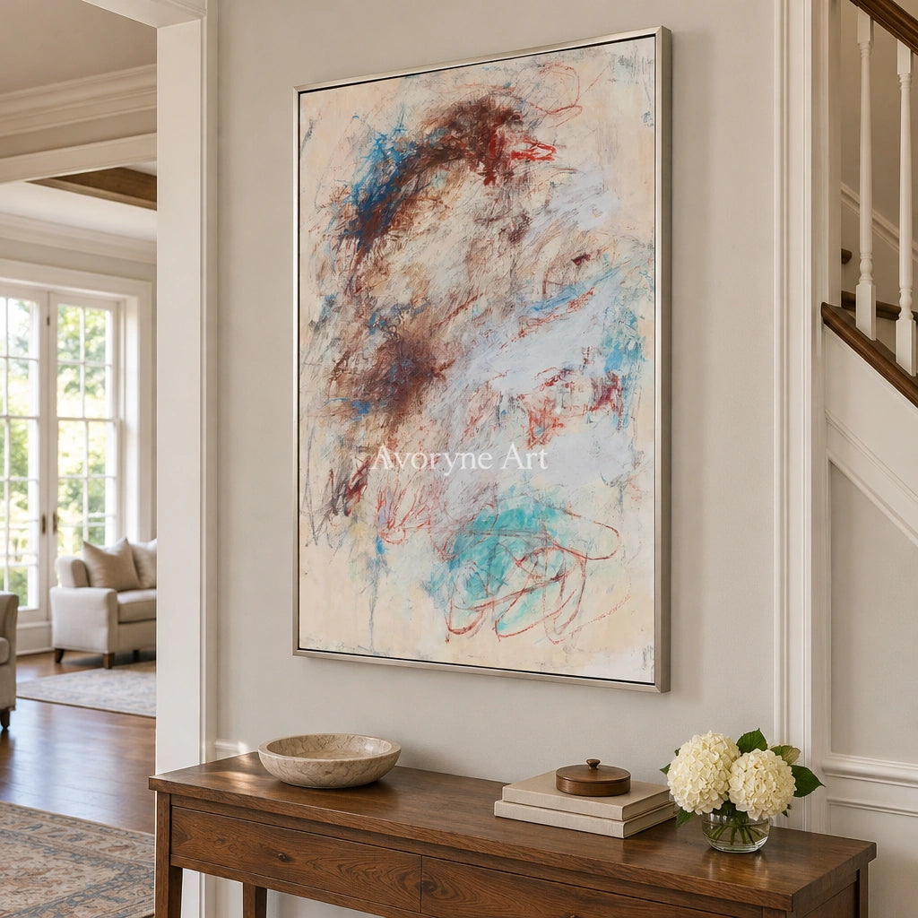 Ivory Lucent Rhythm: Blue Earth Gesture Art — entry silver