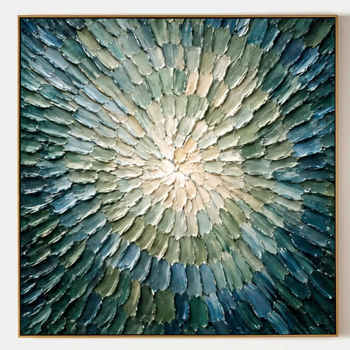 Aster Divide: Blue Green Burst Art — primary
