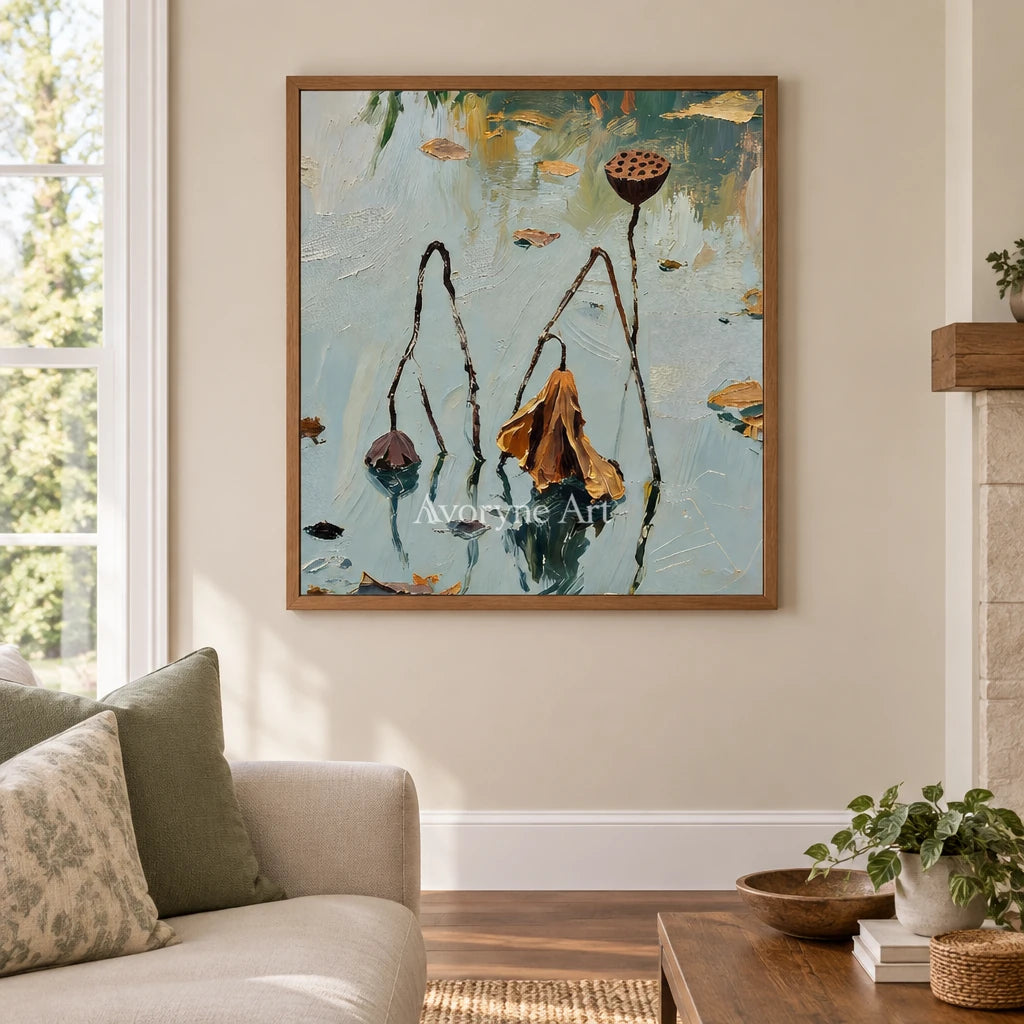 Aster Halo: Blue Lotus Pond Art — villa wood