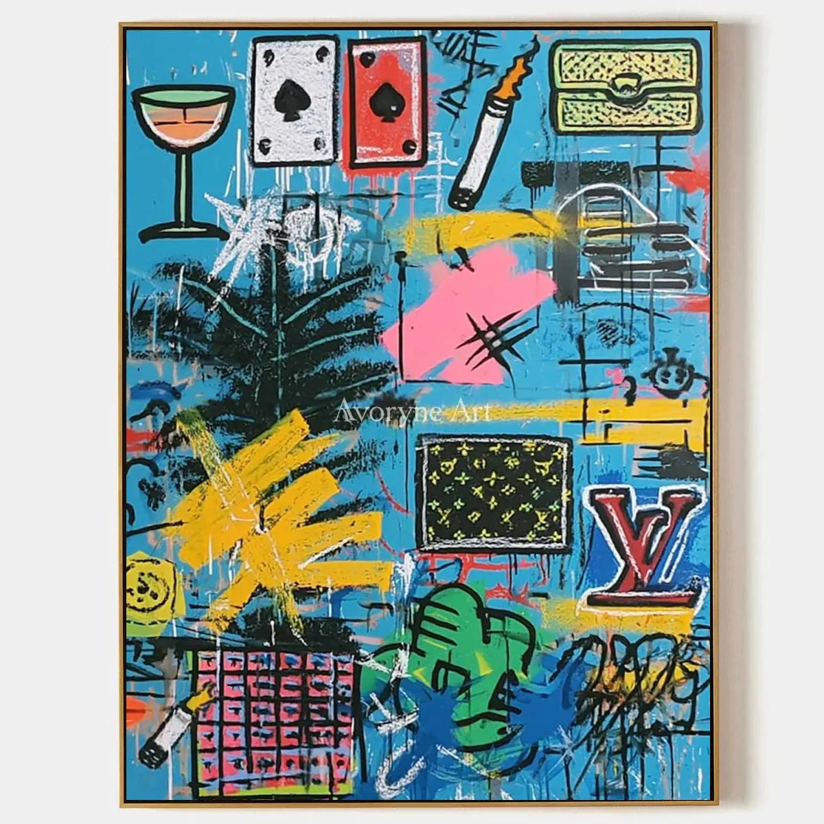 Ivory Amber Vista: Blue Symbol Graffiti — primary