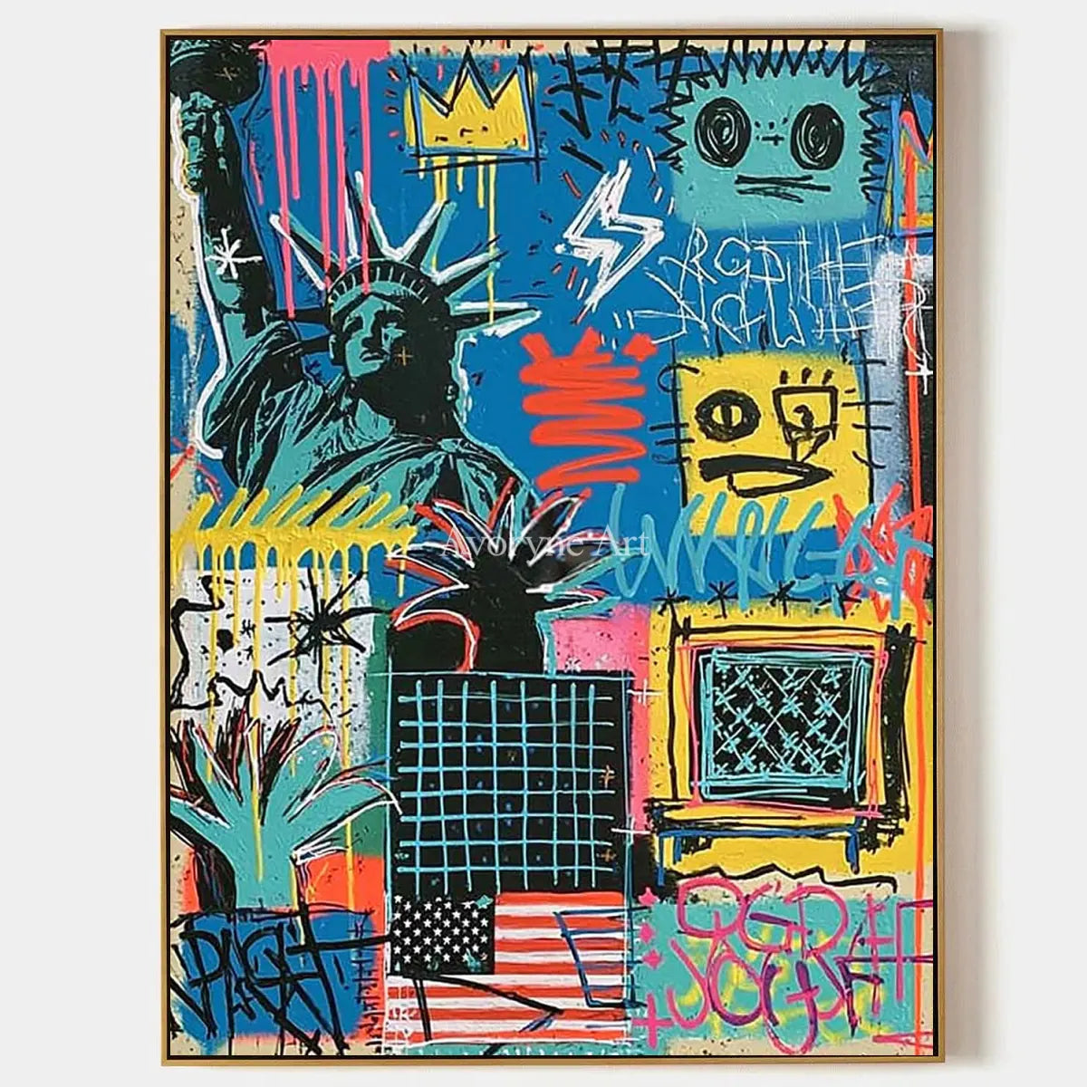 Ivory Amber Prelude: Blue Symbol Graffiti — primary