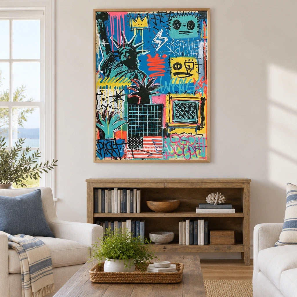 Ivory Amber Prelude: Blue Symbol Graffiti — villa wood