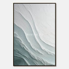 Tidal Veil: Blue Textured Ocean Abstract Wall Art - main