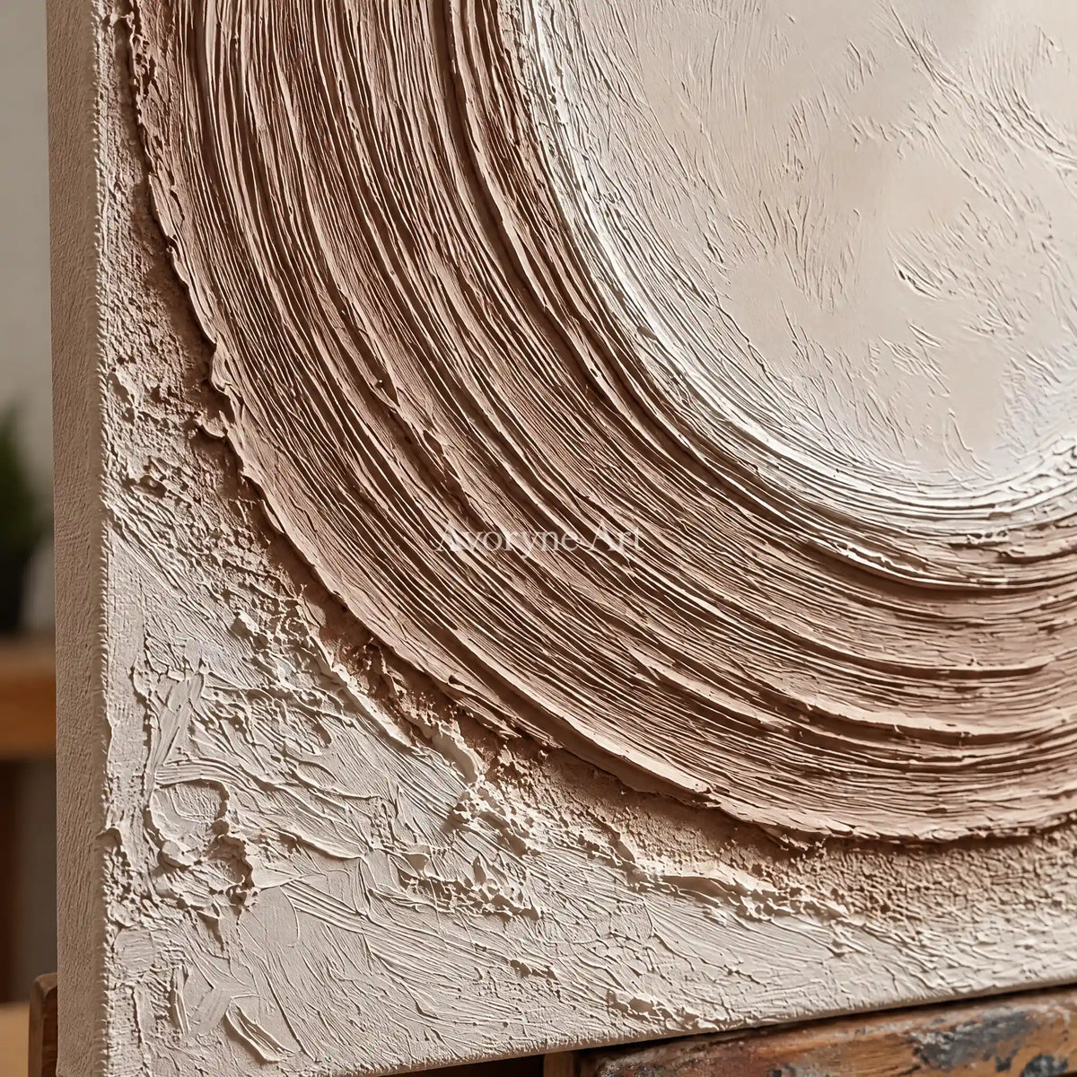 Aster Thistle: Blush Arc Texture — detail easel