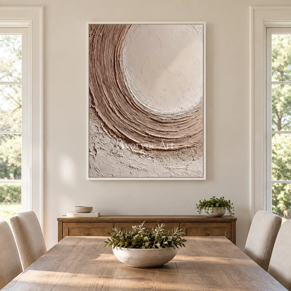 Aster Thistle: Blush Arc Texture — dining white