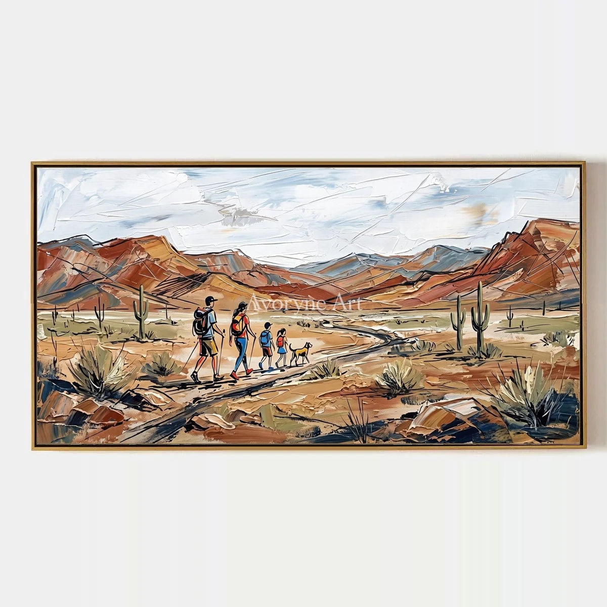 Silver Memory, hand-painted canyon landscape wall art by Diego Morales