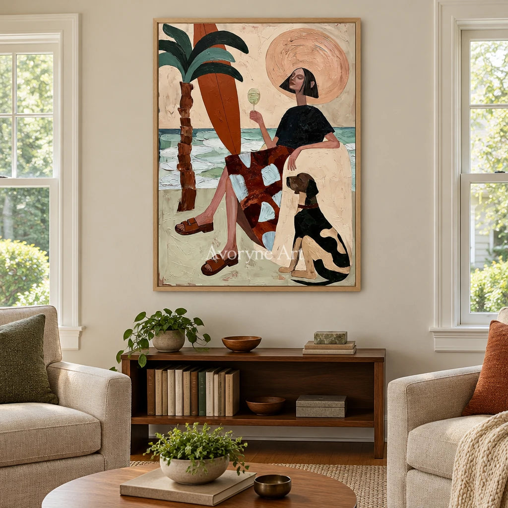 Ivory Winding Solace: Coastal Figure Art — villa wood