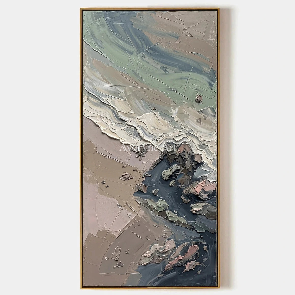 Restful Rhythm, hand-painted coastal landscape wall art by Rafael Duarte