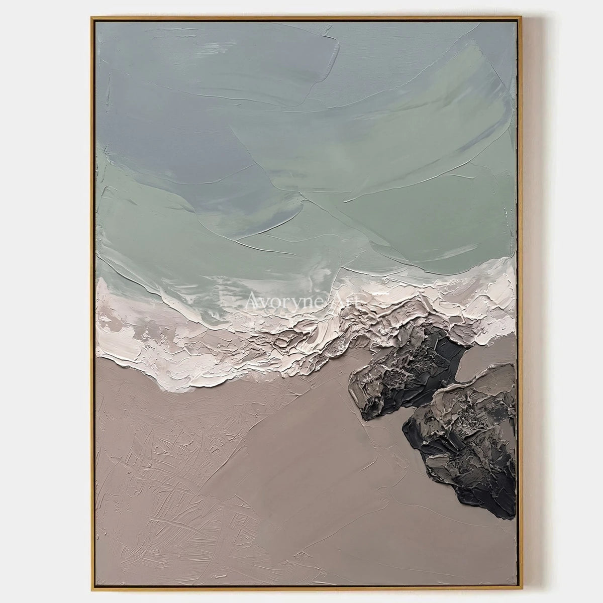 Restful Verse, hand-painted coastal landscape wall art by Rafael Duarte