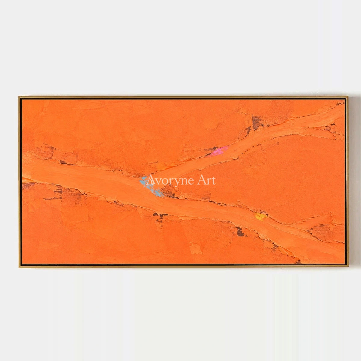 Still Echo, hand-painted color block landscape wall art by Diego Morales