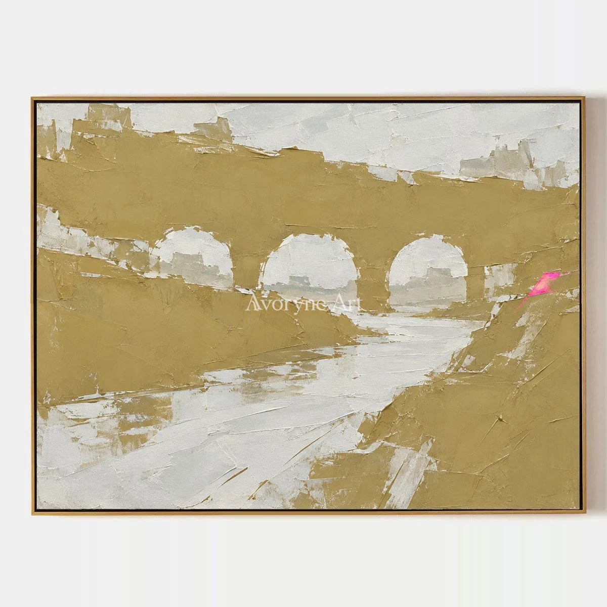 Still Memory, hand-painted color block landscape wall art by Diego Morales