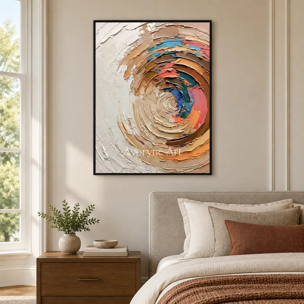 Aster Mist: Colorful Arc Texture — bedroom black