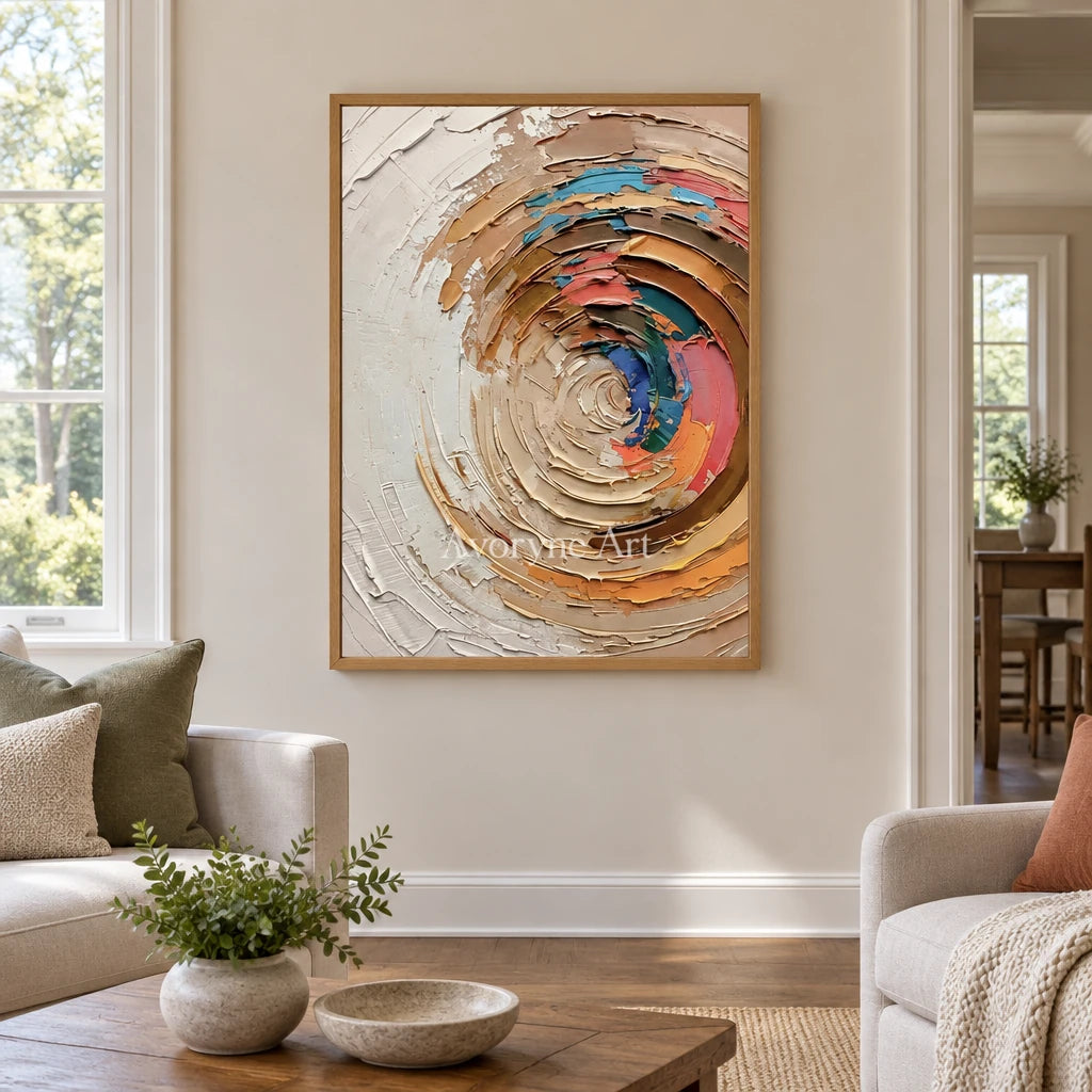Aster Mist: Colorful Arc Texture — villa wood