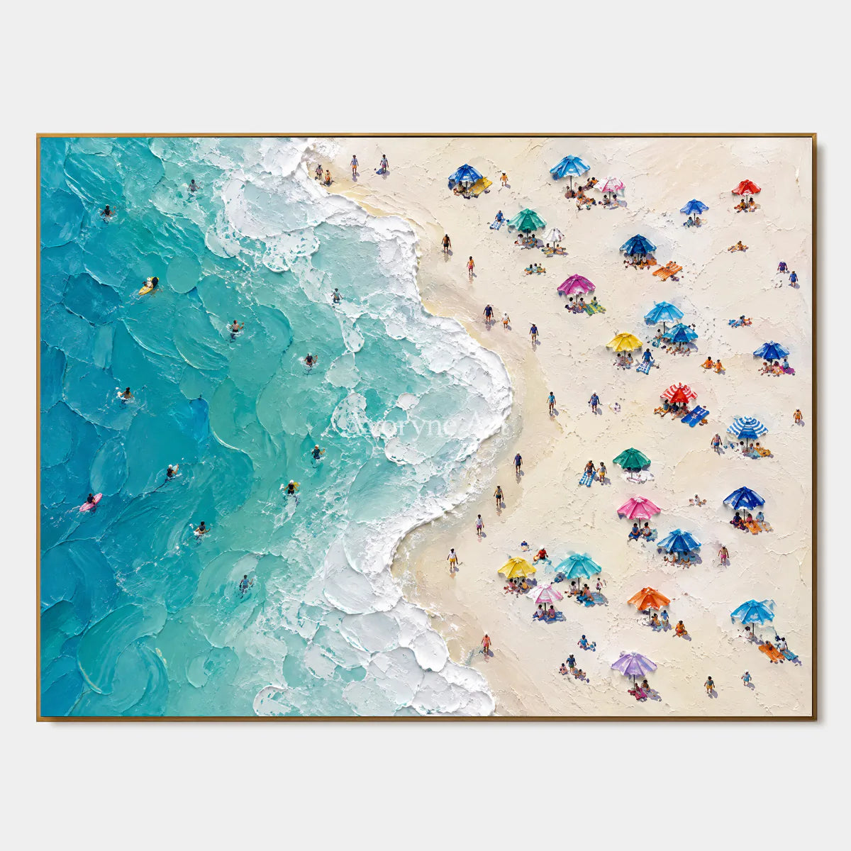 Summer Above: Colorful Beach Landscape Wall Art — primary