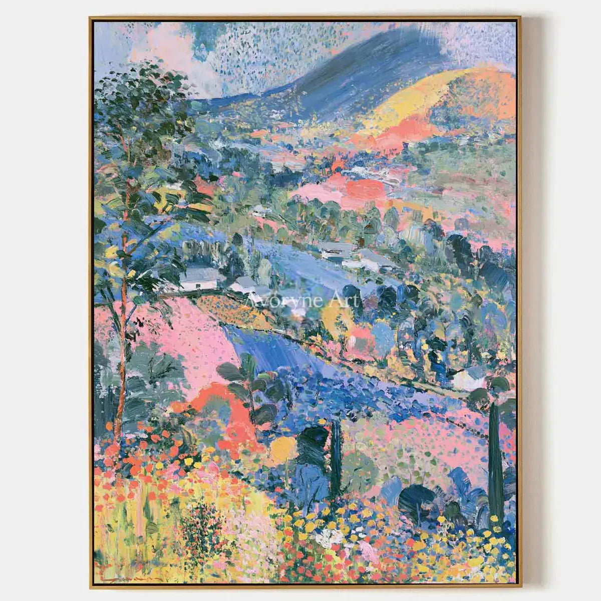 Ivory Winding Verse: Colorful Hillside Art — primary
