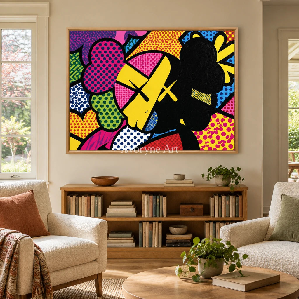 Ivory Tender Memory: Colorful Pop Face Art — villa wood