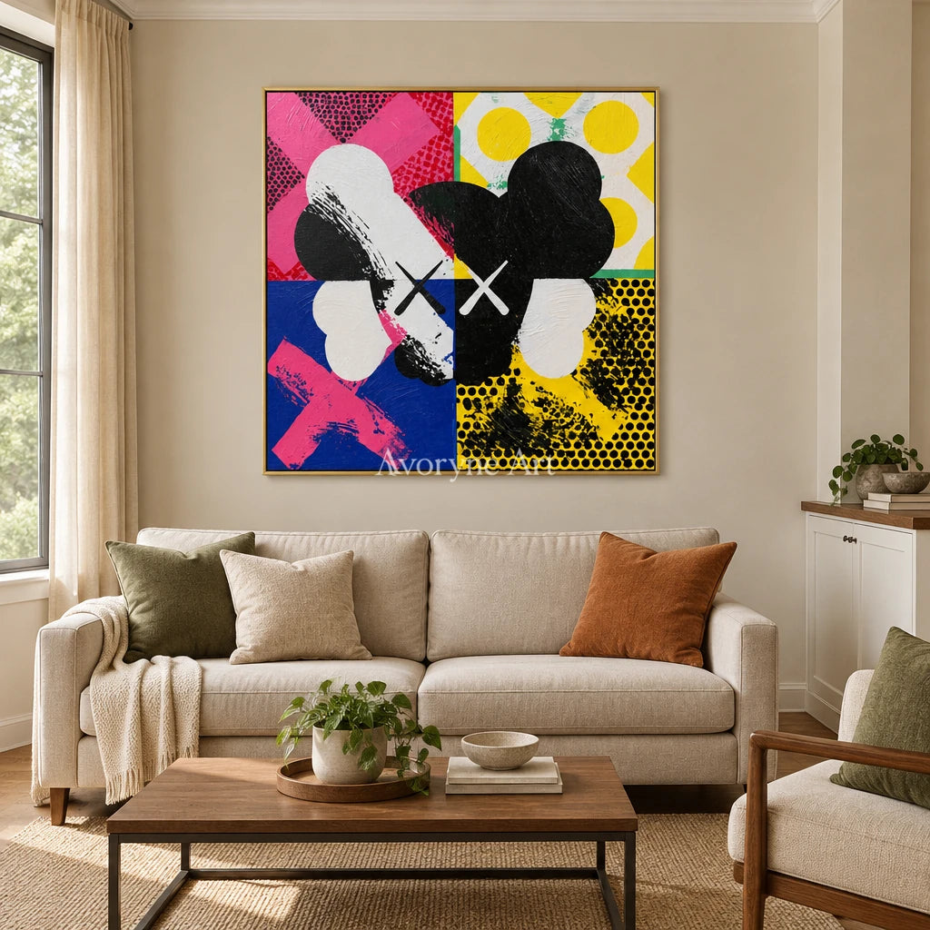 Ivory Tender Sonata: Colorful Pop Face Art — living gold