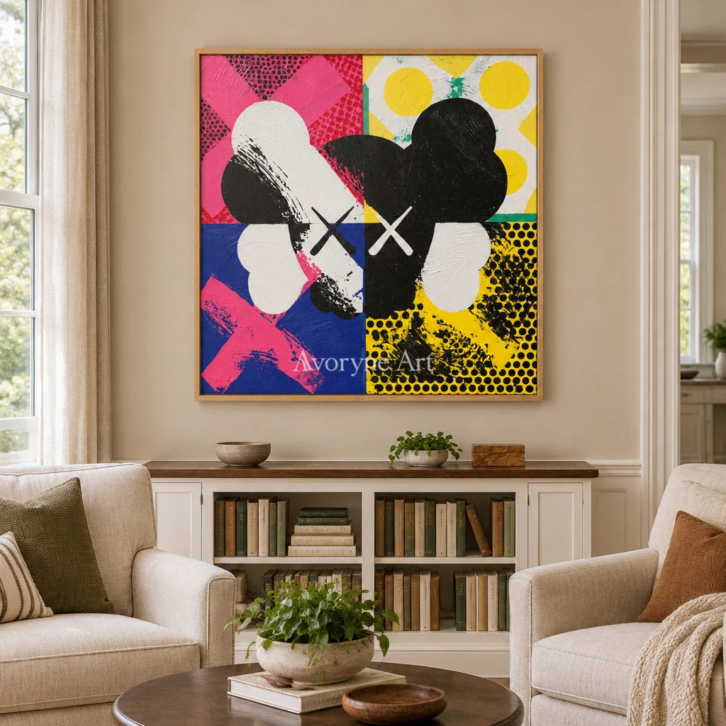 Ivory Tender Sonata: Colorful Pop Face Art — villa wood