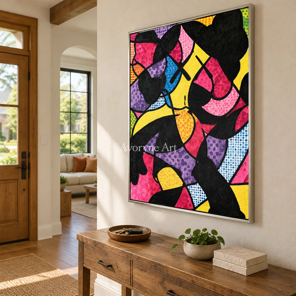 Ivory Tender Meadow: Colorful Pop Face Art — entry silver