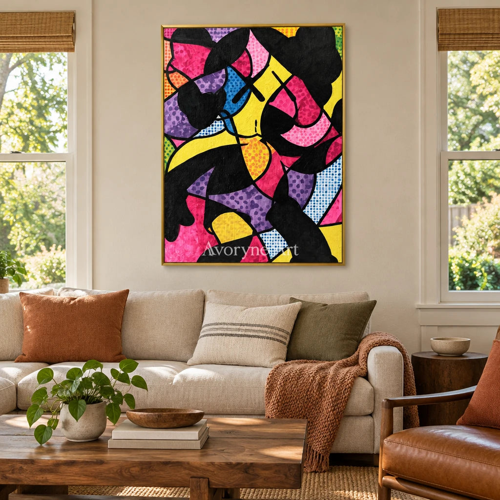 Ivory Tender Meadow: Colorful Pop Face Art — living gold
