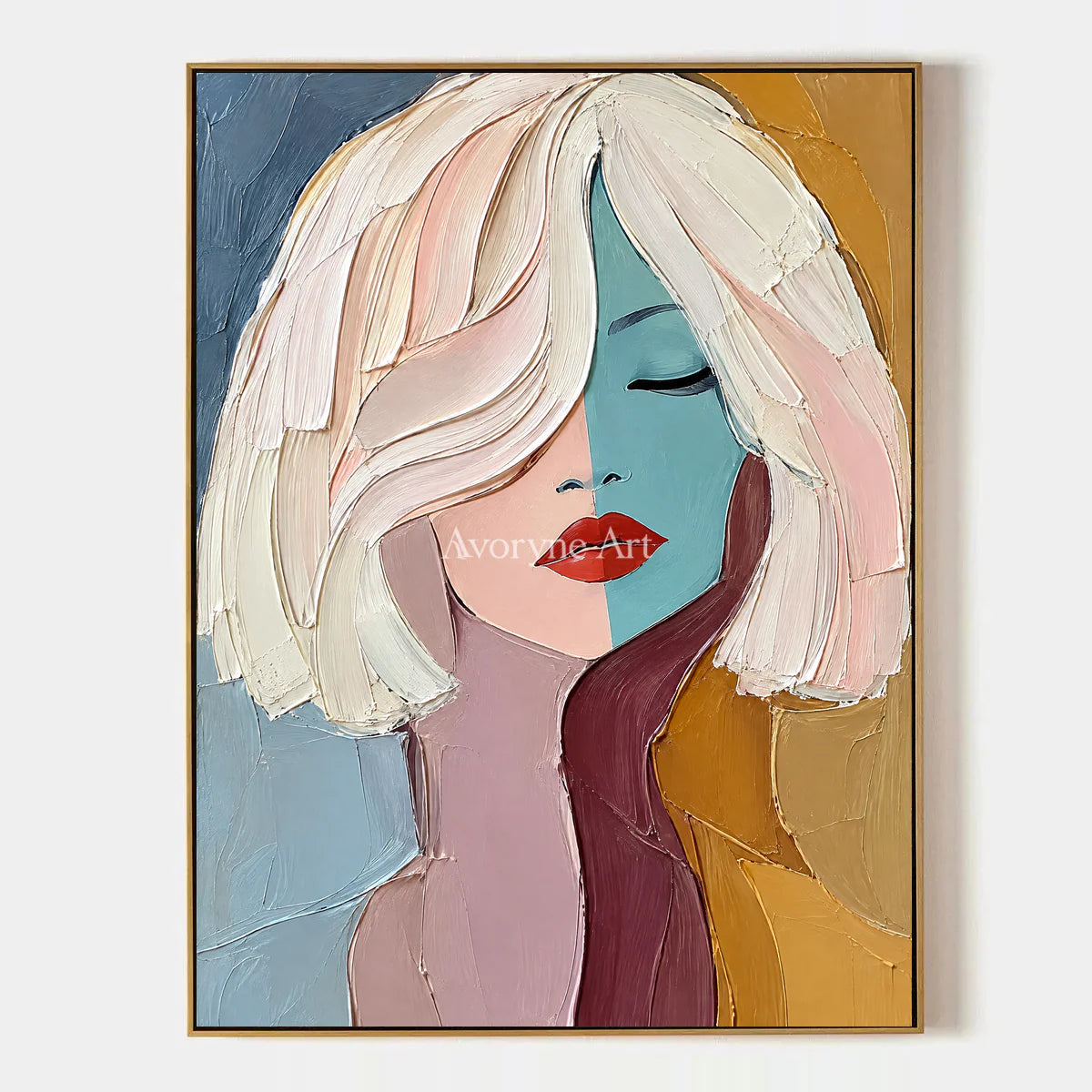 Reverie Muse: Colorful Woman Portrait Wall Art — primary