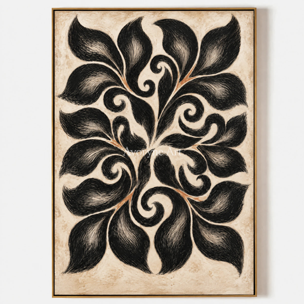 Midnight Botanica: Decorative Floral Pattern Wall Art — primary