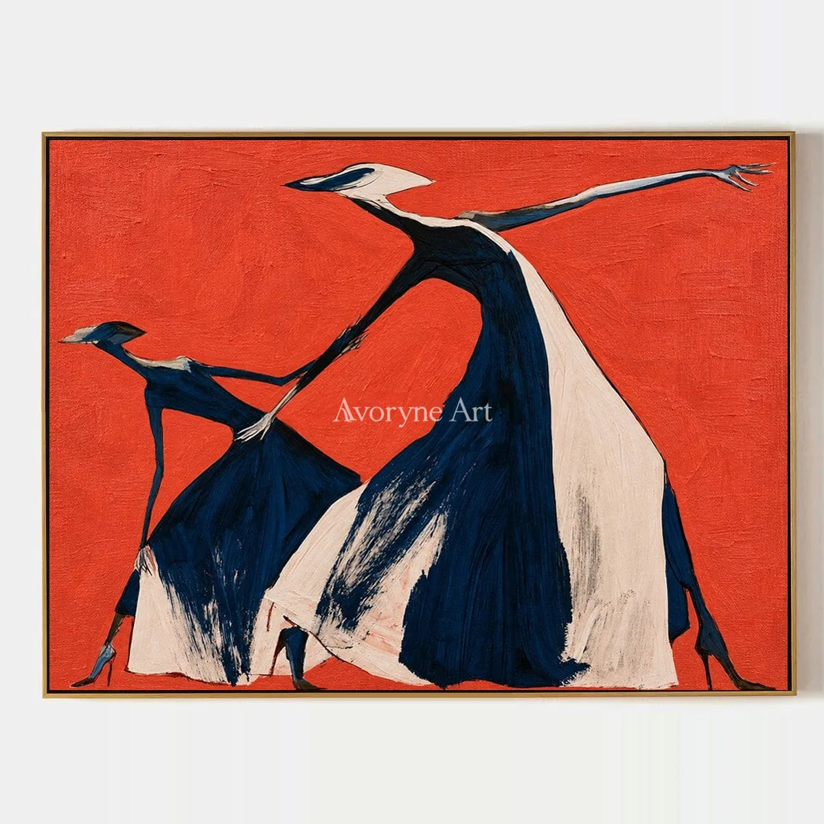 Lucent Prelude, hand-painted dynamic figure wall art by Sofia Alvarez