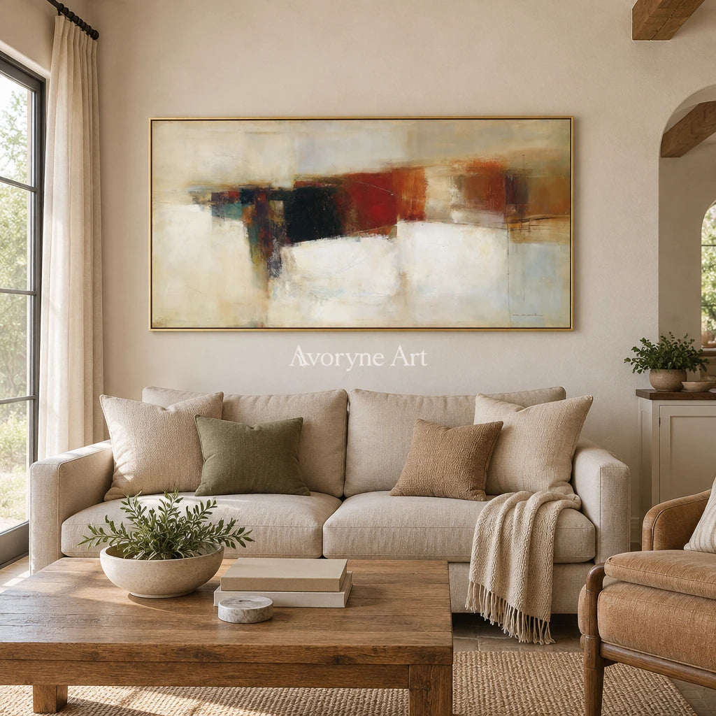 Ivory Open Interval: Earth Block Abstract — living gold