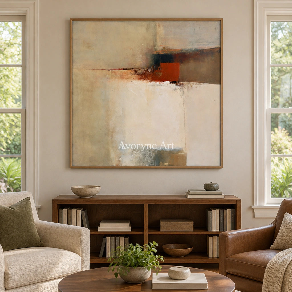 Ivory Open Reverie: Earth Block Abstract — villa wood