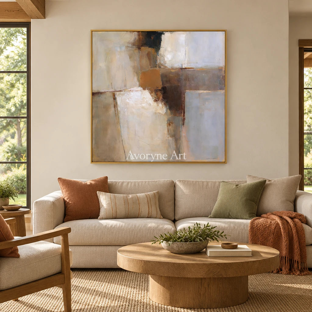 Ivory Open Verse: Earth Block Abstract — living gold