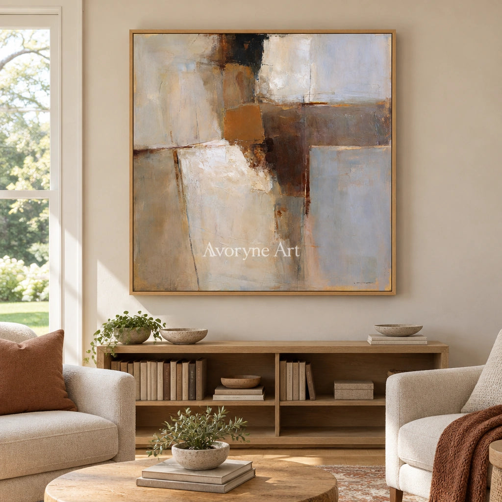 Ivory Open Verse: Earth Block Abstract — villa wood