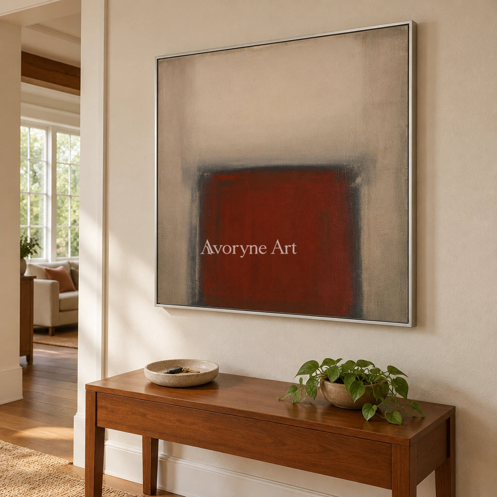 Ivory Lucent Trace: Earth Color Field Art — entry silver