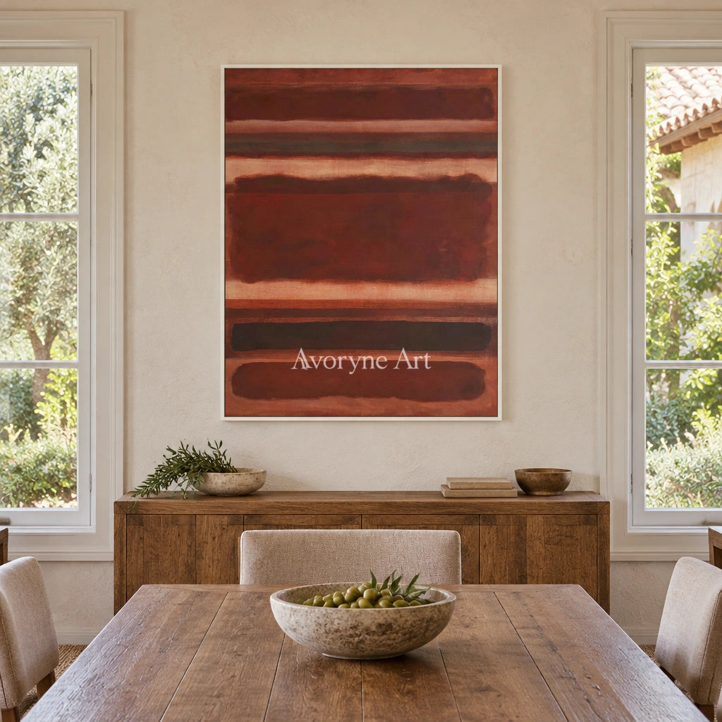 Ivory Lucent Interval: Earth Color Field Art — dining white