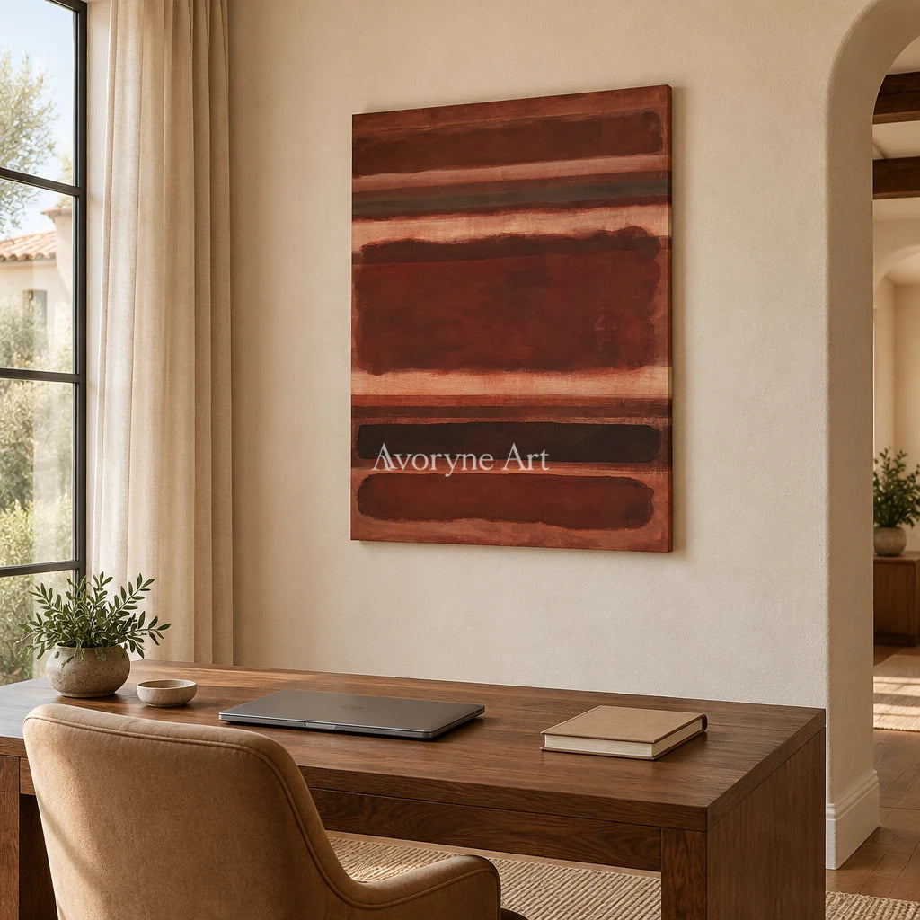 Ivory Lucent Interval: Earth Color Field Art — office frameless