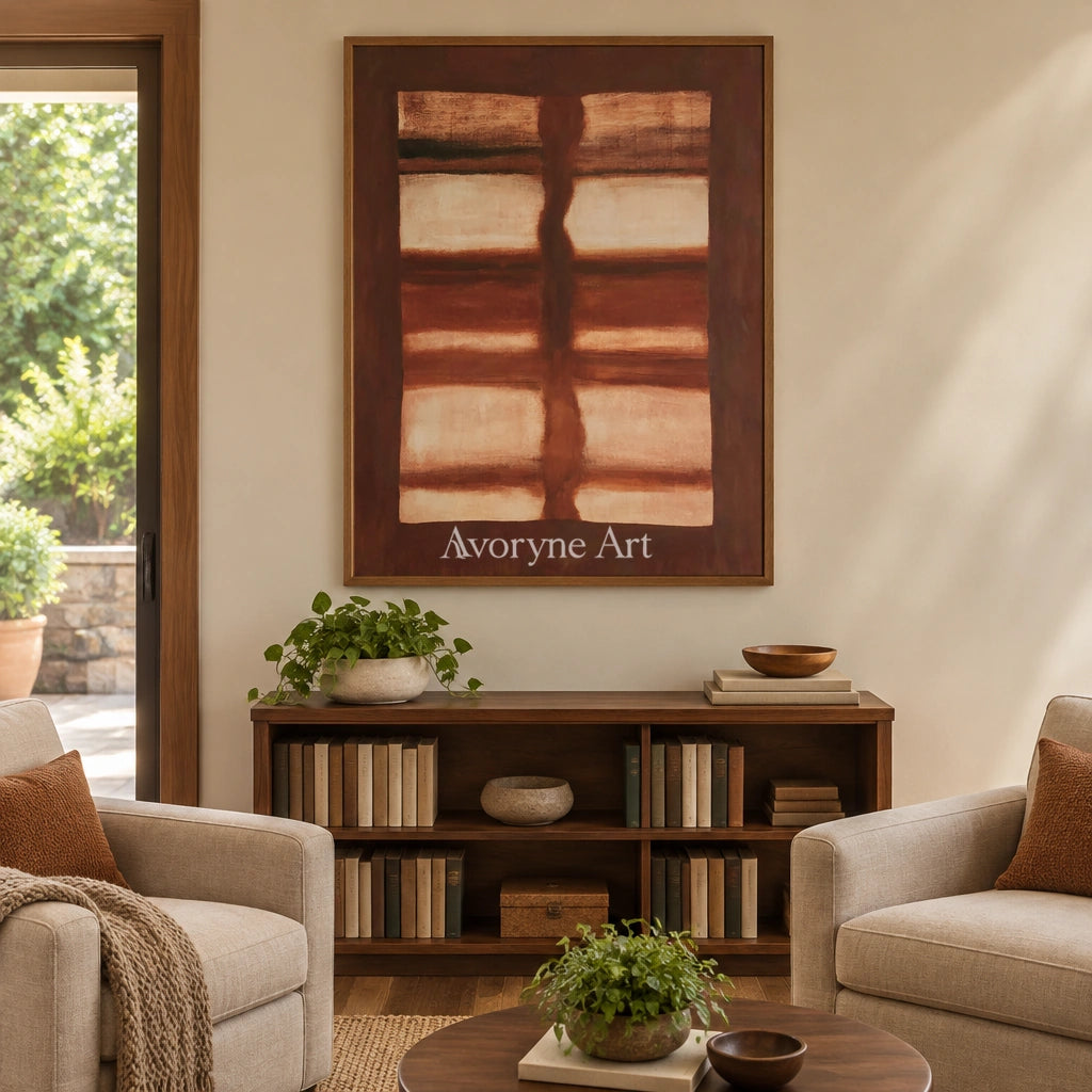 Ivory Lucent Reverie: Earth Color Field Art — villa wood