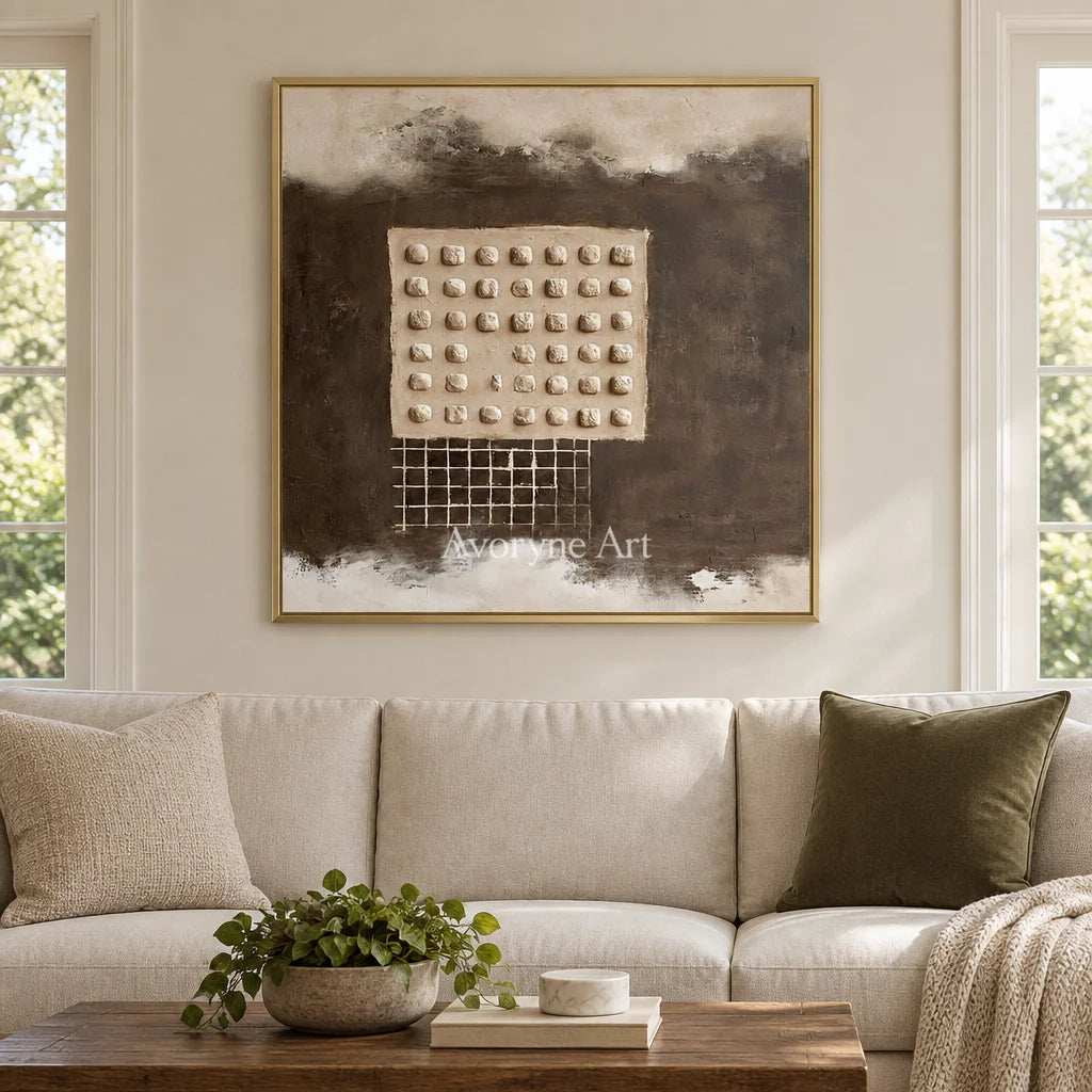 Aster Rhythm: Earth Grid Abstract — living gold