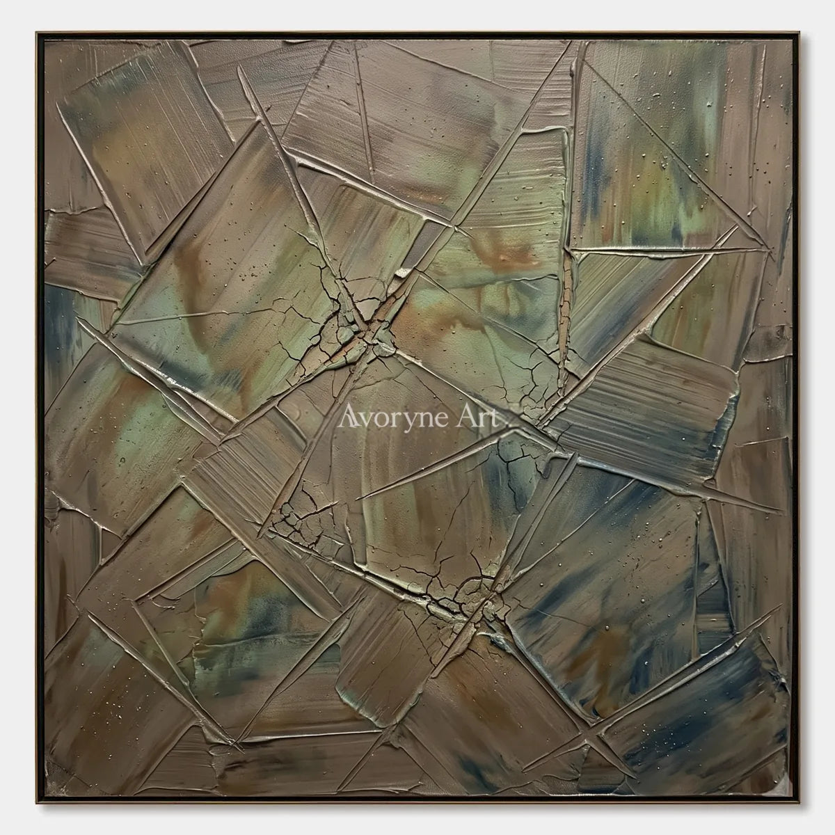 Mineral Sonata, hand-painted earth line abstract wall art by Marco Ferrari