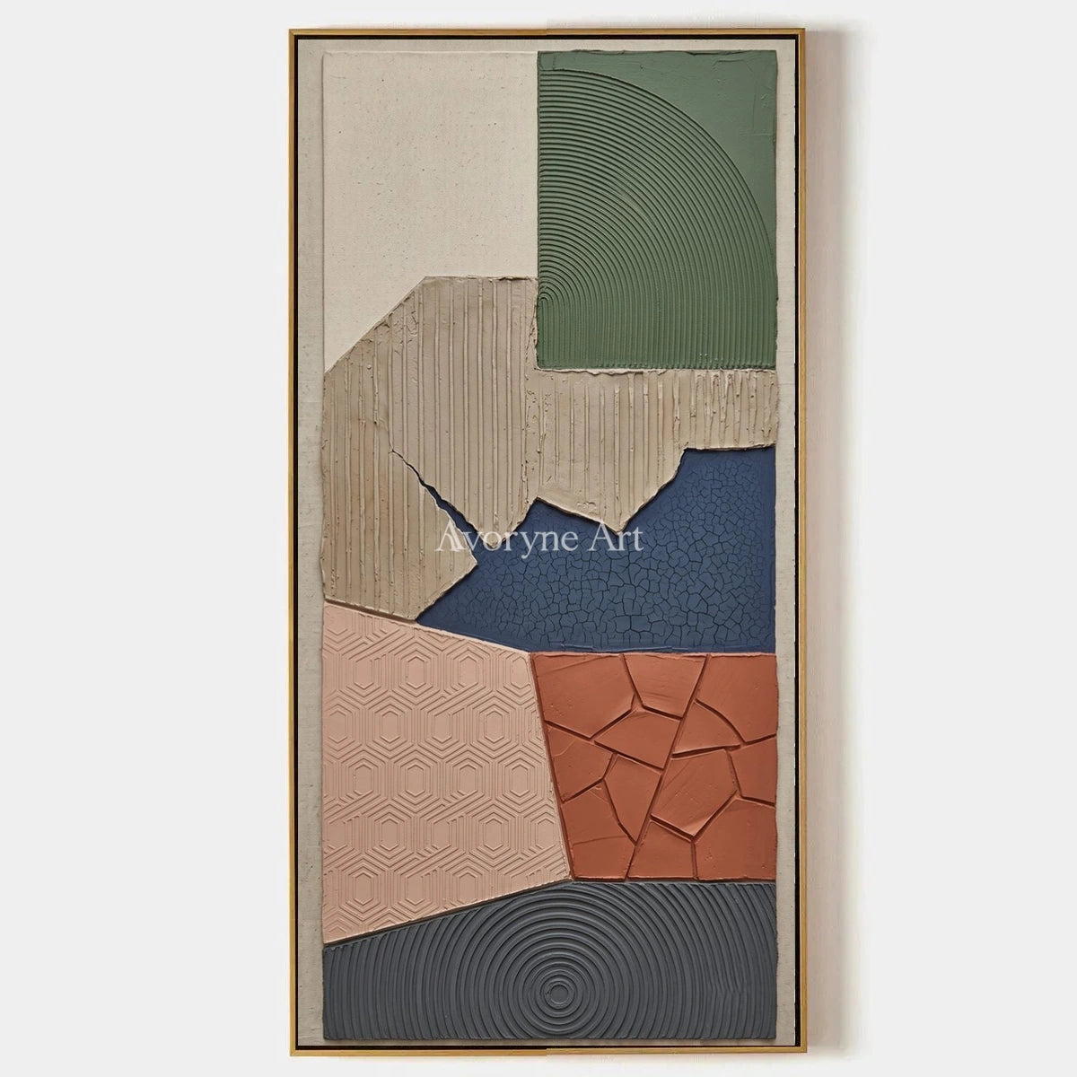 Mineral Verse, hand-painted earth patch texture wall art by Min-Jun Park