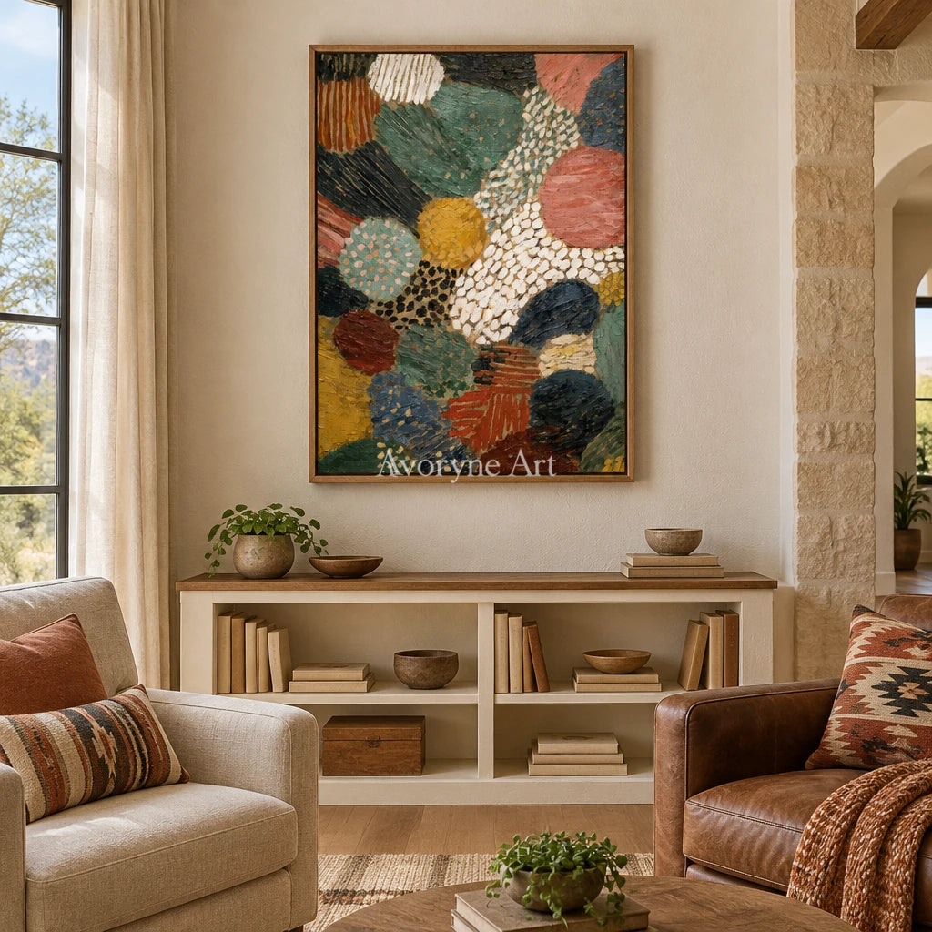 Ivory Distant Prelude: Earth Pattern Abstract — villa wood