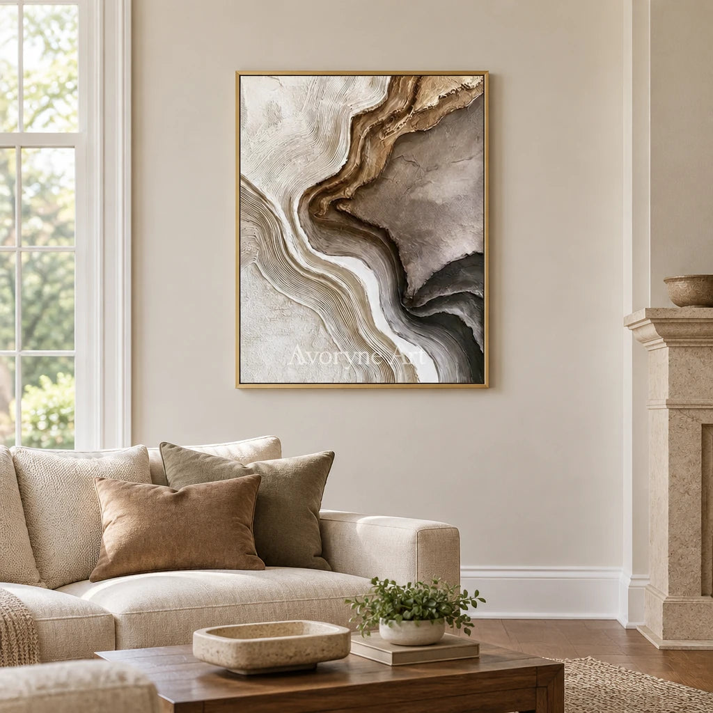 Aster Moss: Earth Strata Lines — living gold