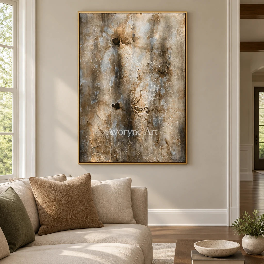 Aster Ember: Earth Texture Abstract — living gold
