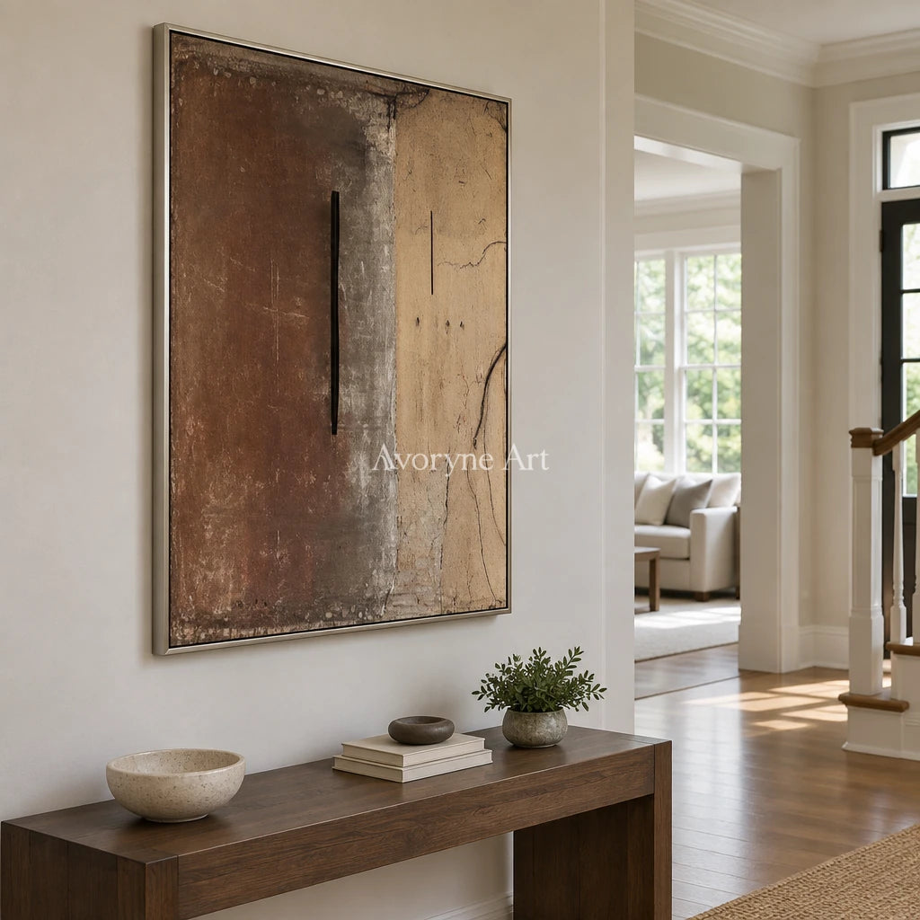 Aster Lattice: Earth Tone Abstract — entry silver